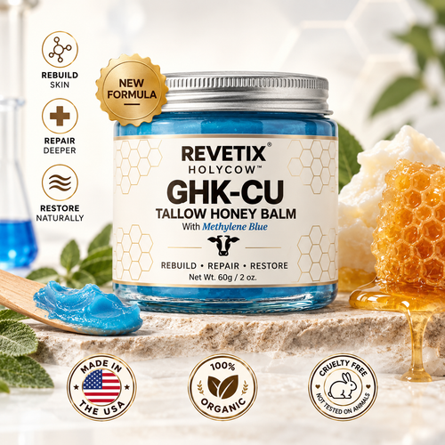 GHK-Cu Whipped Tallow Honey Balm with Methylene Blue