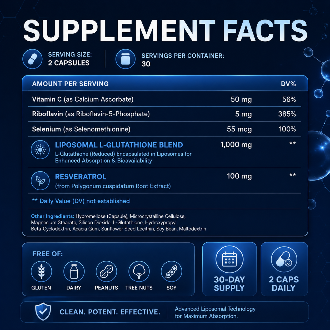 liposomal glutathione high absorption supplement