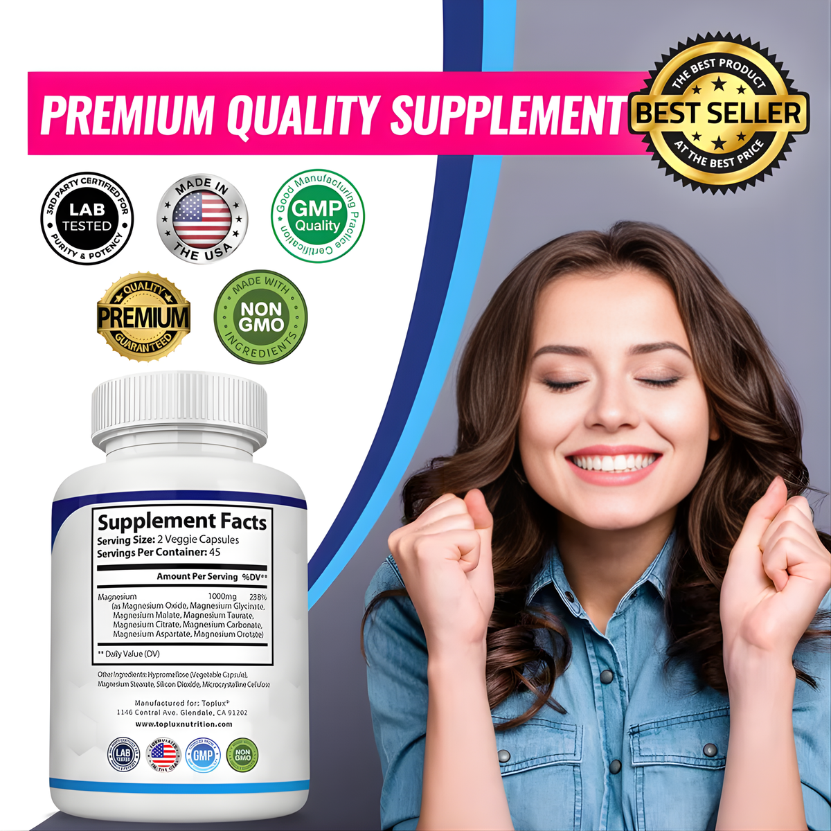 magnesium complex supplement relaxation support
