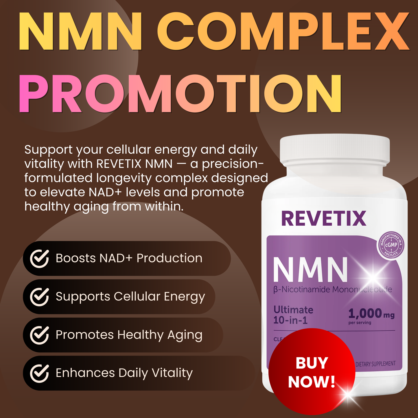 nmn complex capsules product display