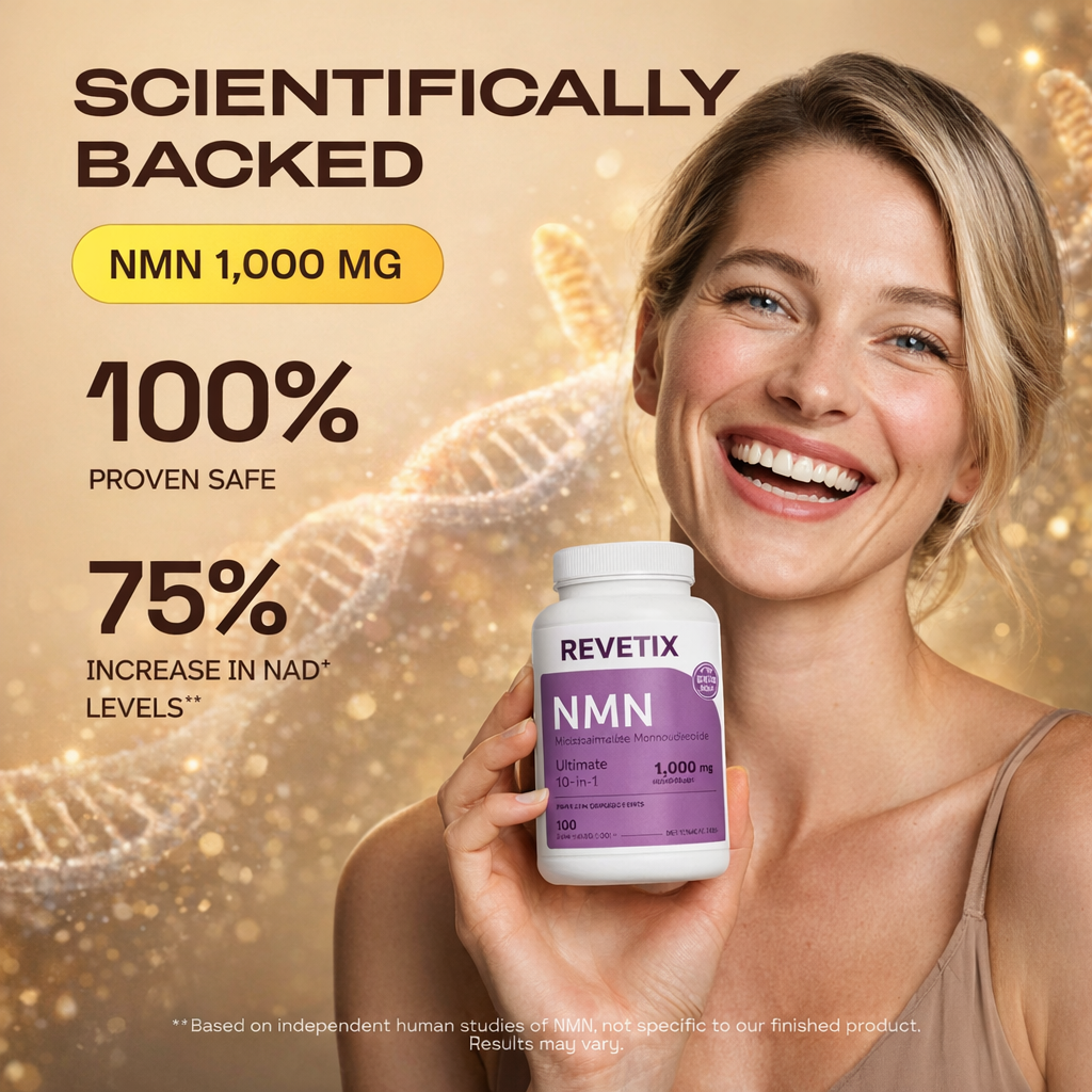 nmn complex longevity supplement bottles