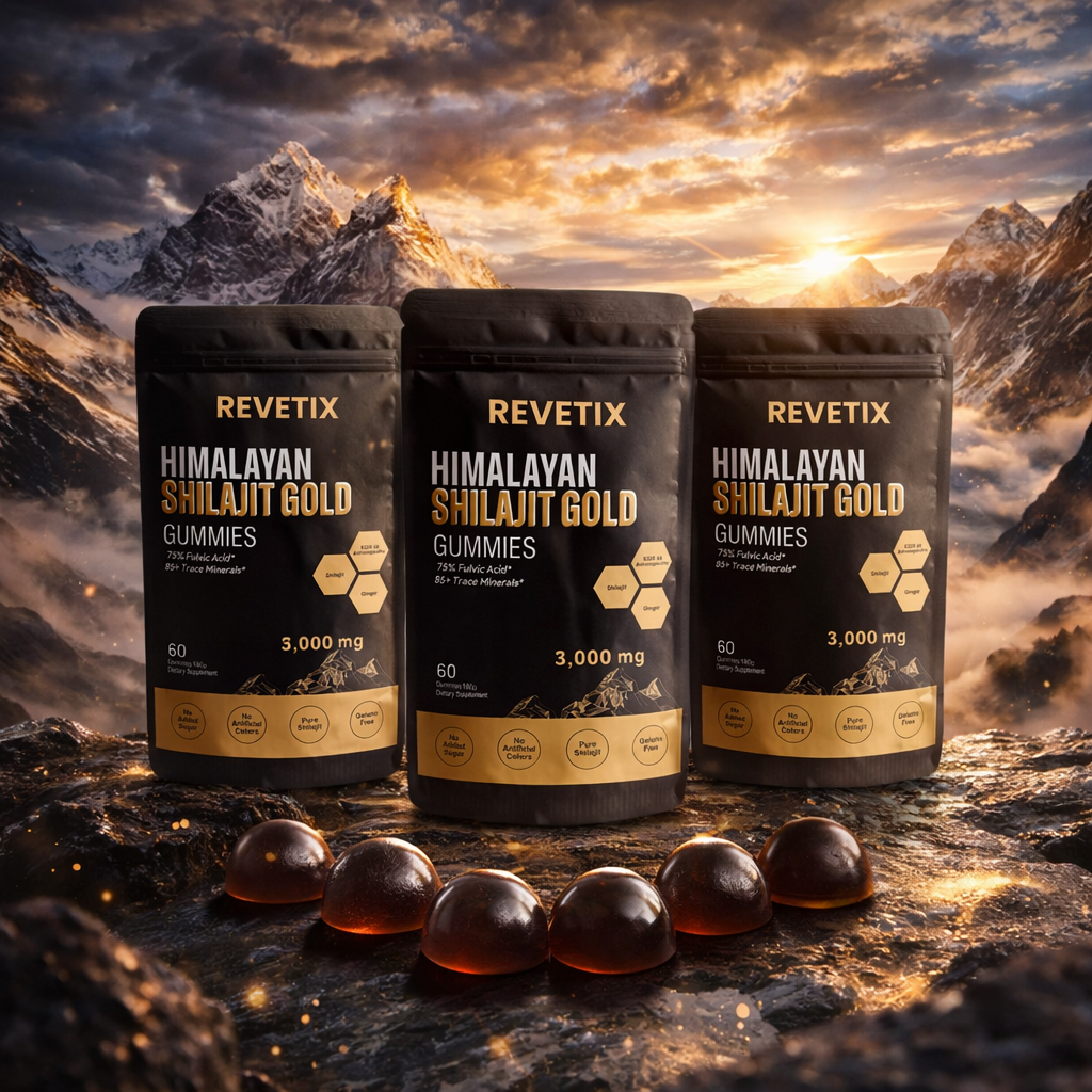shilajit gummies bottle Revetix product